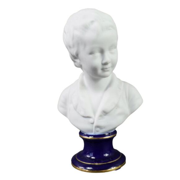 Limoges Other - Vtg Tharaud Limoges Bisque Bust of Alexandre Brongniart by Houdon